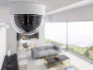 Security camera, electronic evidence, in a living room.